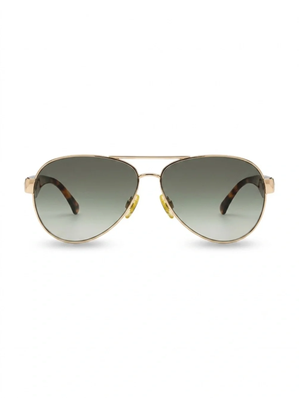 John Galliano JG0015 Gold Aviator Sunglasses — Tortoise & Brown Gradient